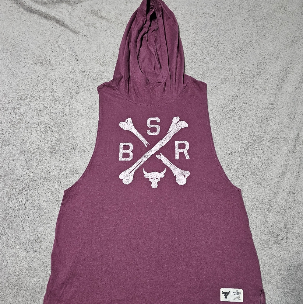 Under Armour Project Rock Women's Hooded Tank Top Size Medium